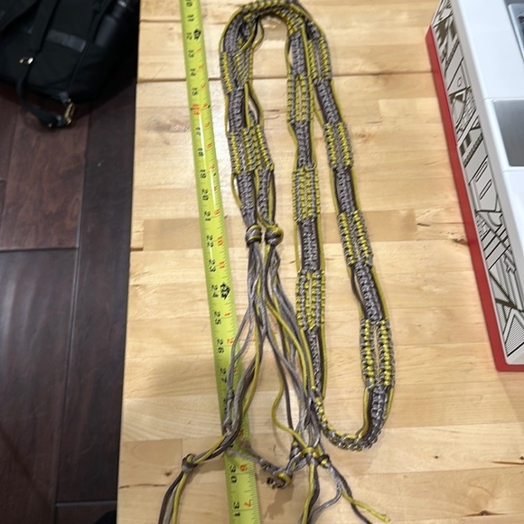 Hand Crafted Accessories - Silky macrame belt- boho chic 70s!